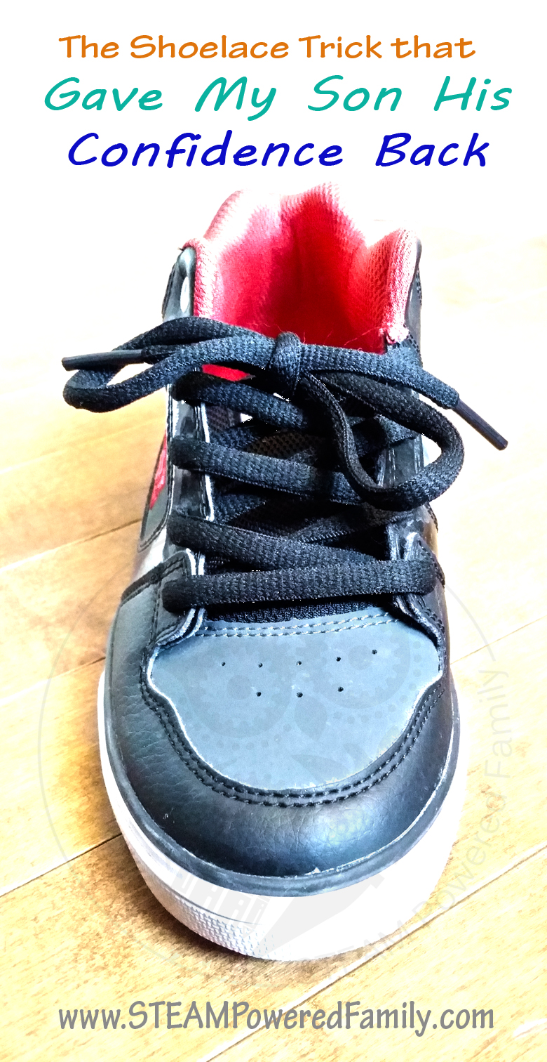 Finally we found something that worked! My son can finally tie his shoelaces. via @steampoweredfam