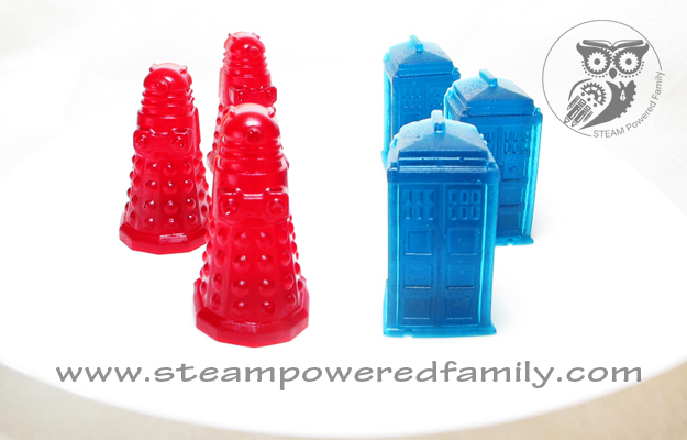 Doctor Who TARDIS and Dalek Handmade Gummy Candies