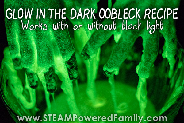 Oobleck recipe that glows in the dark