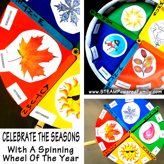 Celebrating the seasons - Create a Wheel of the Year that actually spins and learn about the seasons and months of the year