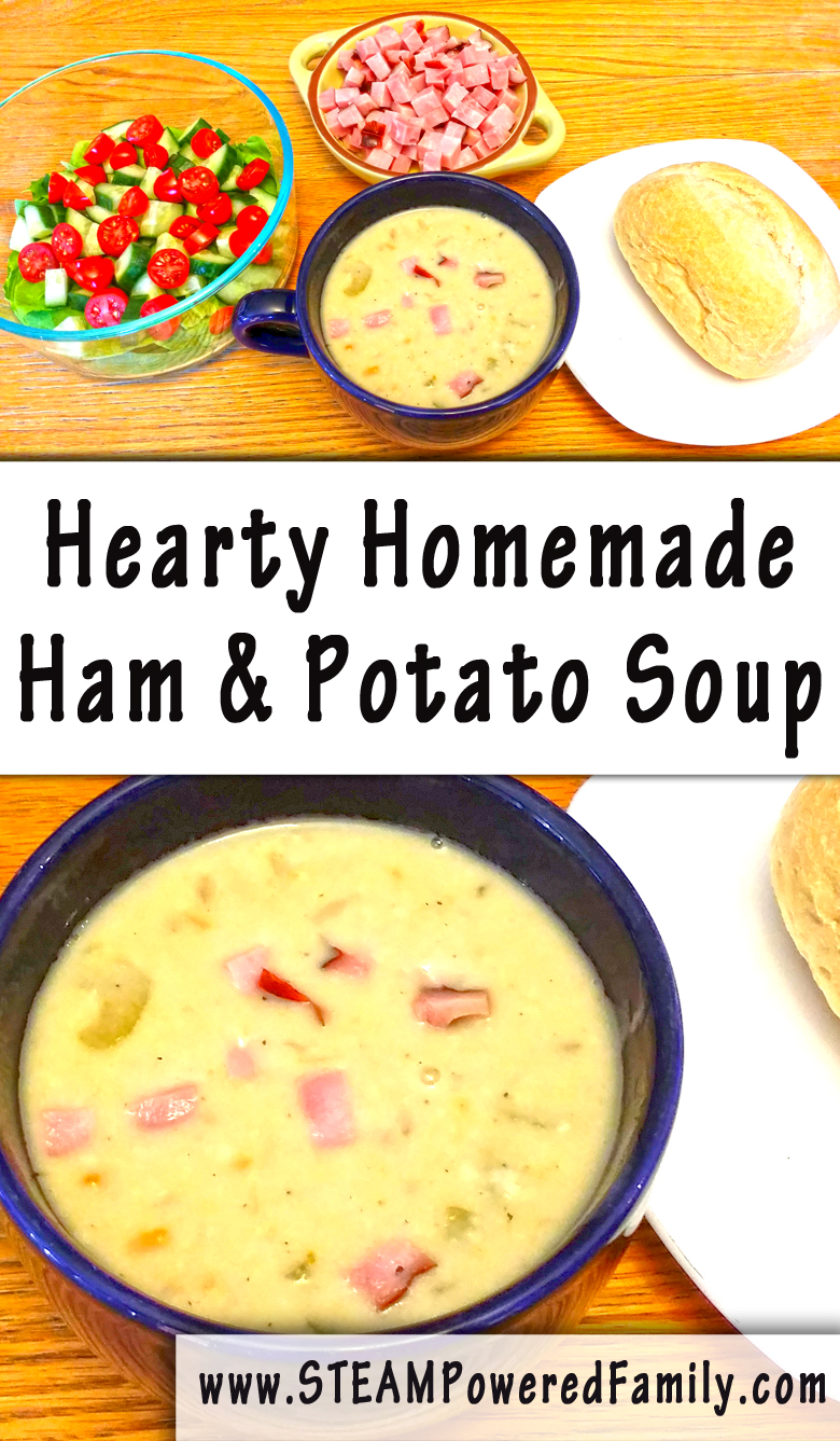 Hearty Homemade Ham And Potato Soup. Perfect for chilly evenings.