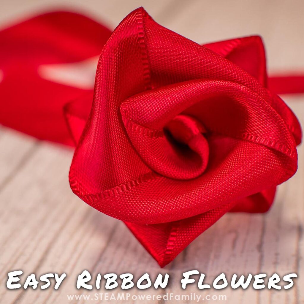 Easy Ribbon Flowers Tutorial