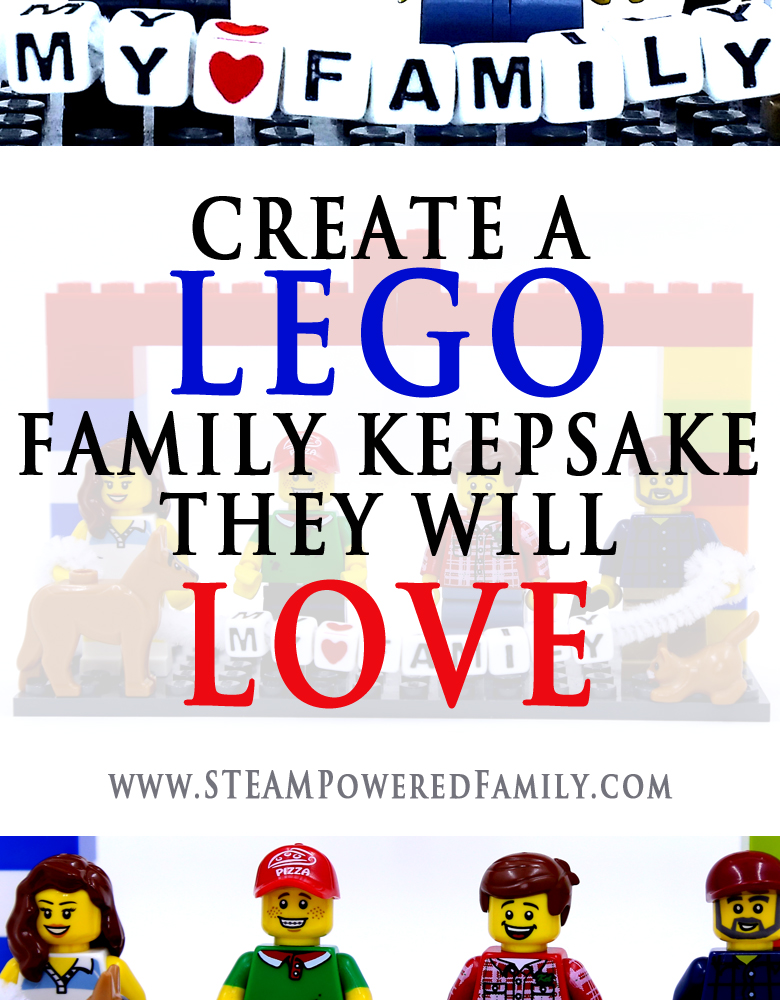Lego Family Keepsake - A wonderful project that will help children explore what makes each of their family members special. Makes a great gift for loved ones. via @steampoweredfam
