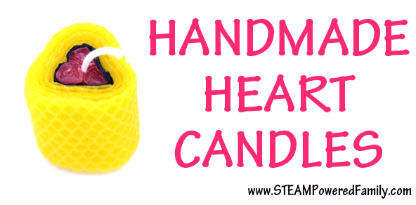 Handmade Heart Candle – Beeswax Sheet Candles