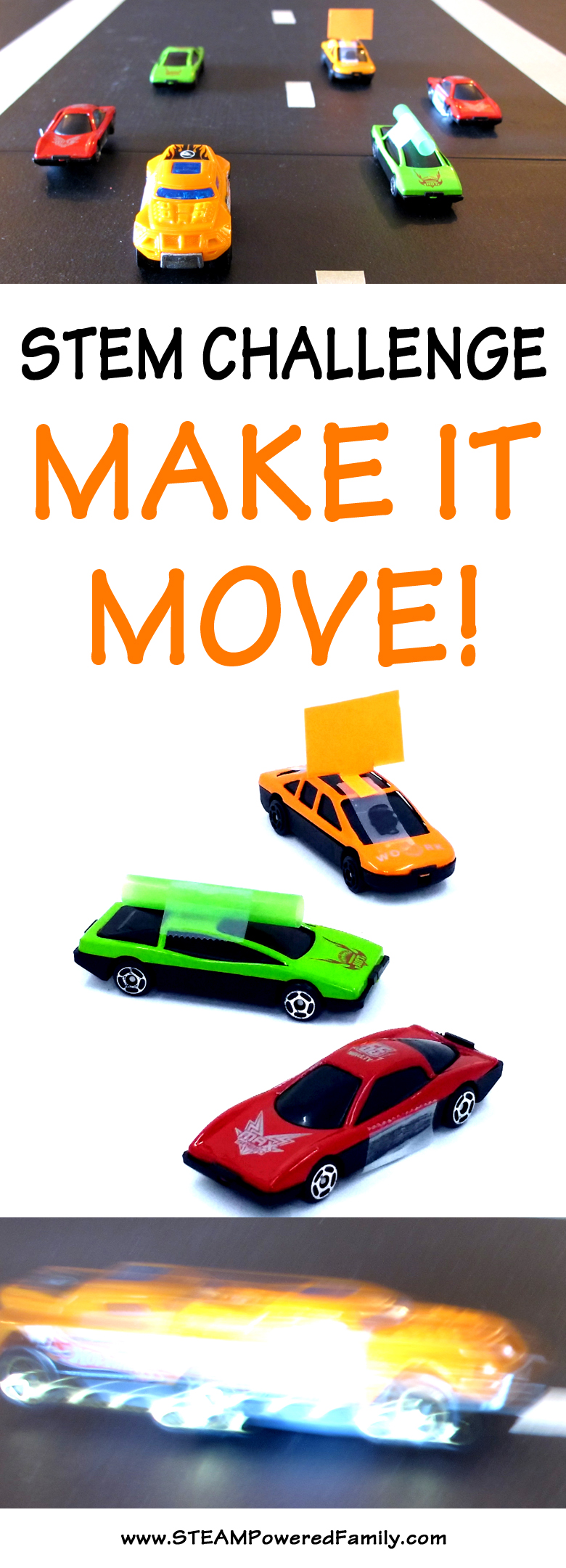 MAKE IT MOVE! - STEM Challenge that kids of all ages will love as they race to the finish!