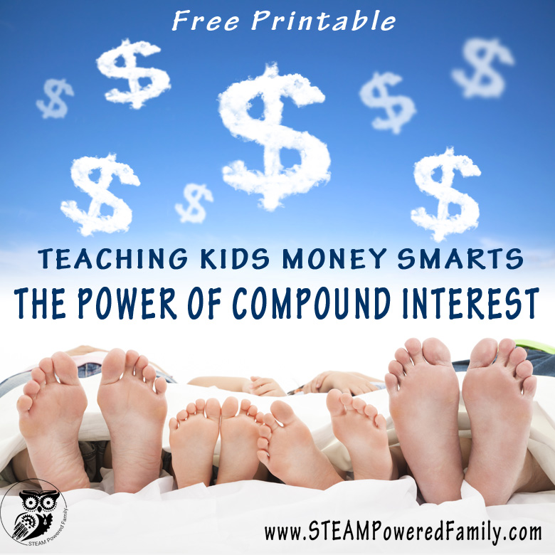 Teach kids about money management early. Finances do not need to be hard, and starting early will help your kids really rock the power of compound interest. Give your kids the gift of a huge nest egg to start their lives with this simple plan. Free printable.