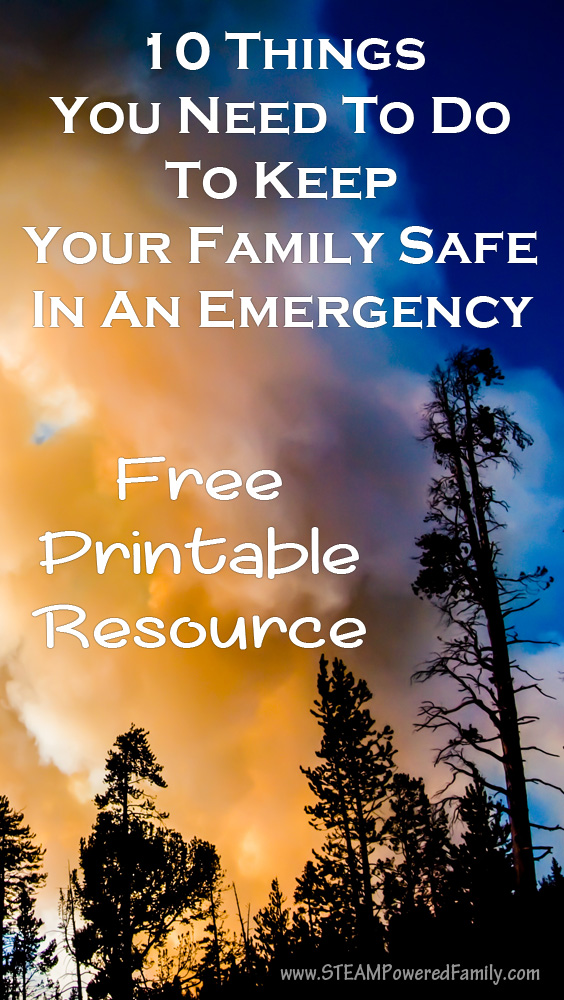 10 Things You Need To Do To Keep Your Family Safe In An Emergency. We all think it will never happen to us, but a small bit of planning could mean the difference between your family's safety and tragedy in an emergency situation. Every family needs to be prepared. via @steampoweredfam