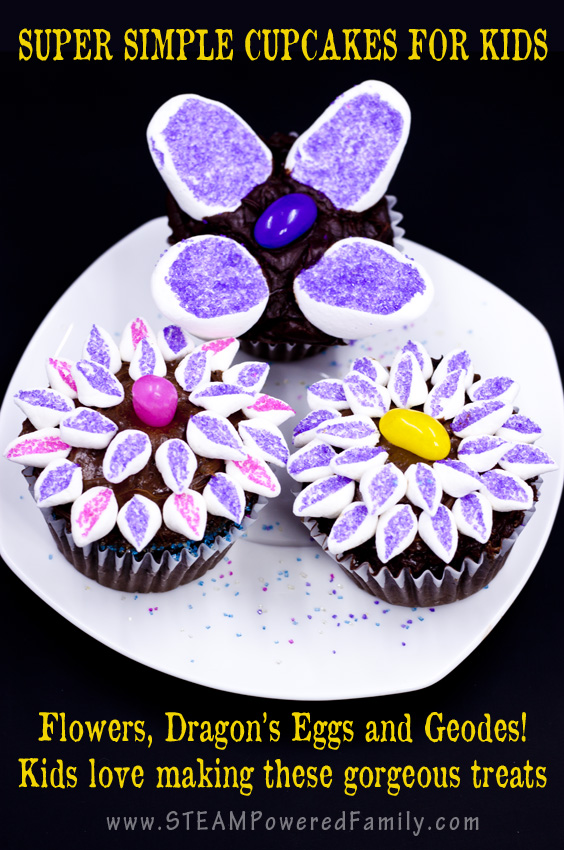 Kids love making these marshmallow cupcakes. The designs are stunning and so simple, perfect for all ages and abilities. Tastes like Peeps! via @steampoweredfam