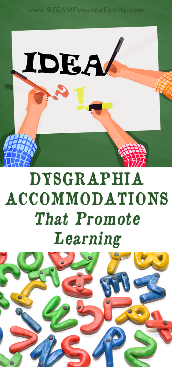 Dysgraphia accommodations to use in the classroom or homeschool to help promote learning excellence and equip children for excellence as adults.