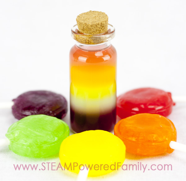 Layered Lollipops uses candy in a beautiful candy stem challenge