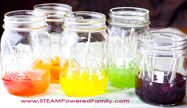 Layered Lollipops uses candy in a beautiful candy stem activity. Get creative with your color layers to make the leap from STEM to STEAM!
