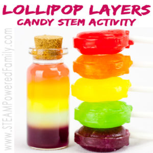 Layered Lollipops uses candy in a beautiful candy stem challenge