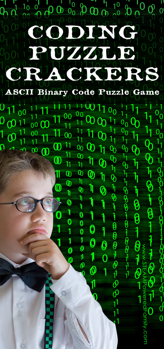 Binary code is fun to learn with this ASCII Binary Code Puzzle Game. Have fun deciphering the secret words with a magic reveal. #Coding #CodingGame #CodingFor Kids #CodingPrintable via @steampoweredfam