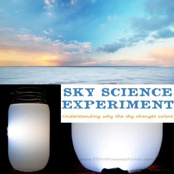 Sky Science is a simple experiment that answers one of childhoods biggest questions - Why is the sky blue and why does the sky change colors at sunset?