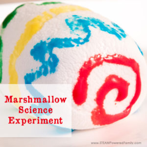 This simple marshmallow science experiment is an engaging STEAM activity for elementary. Learn a little science and a little art, then eat the results!