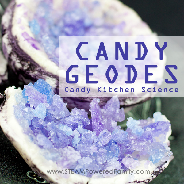 Gorgeous and delicious Candy Geode Kitchen Science