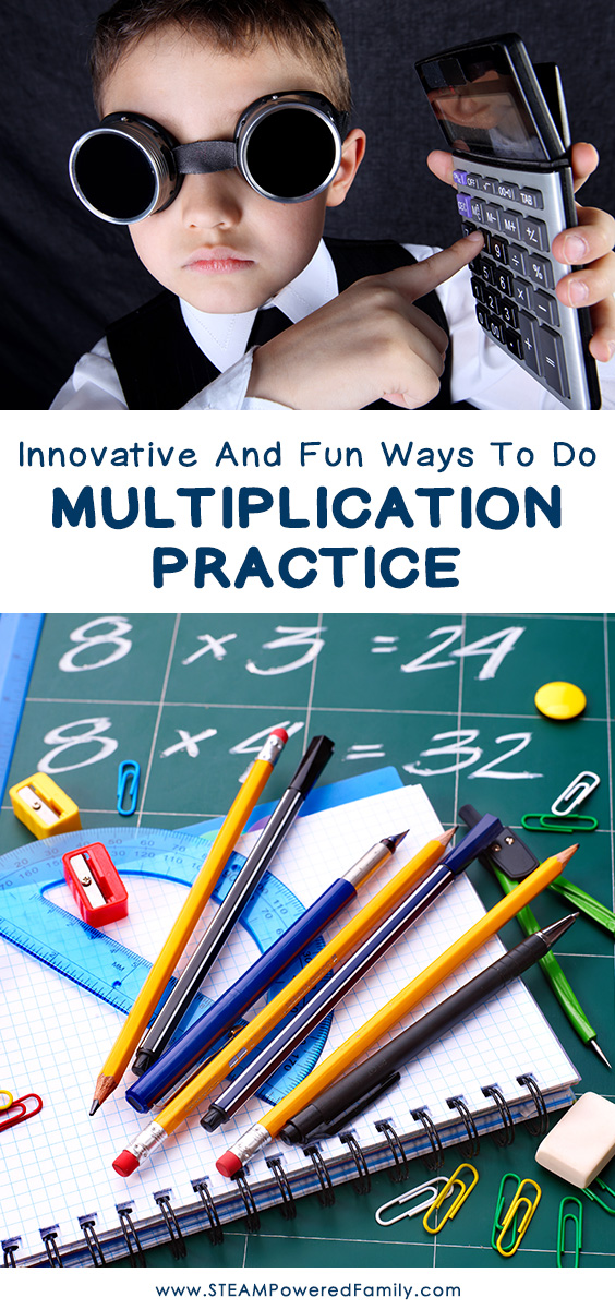 Struggling to master multiplication? Instead of doing the drill to kill use some of these innovative and fun ways to master multiplication facts. Includes both online and screen options, plus collaborative ideas so kids can practice with their peers. Fantastic ideas for home and the classroom to help kids master important multiplication facts without taking the fun out of learning. #Multiplication #Math #Multiply #MathLessons via @steampoweredfam