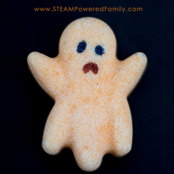Pressed Sugar Candy Halloween STEAM Activity - this fun and easy activity is sure to be a hit at your next Halloween science session. Chemistry + art = fun!