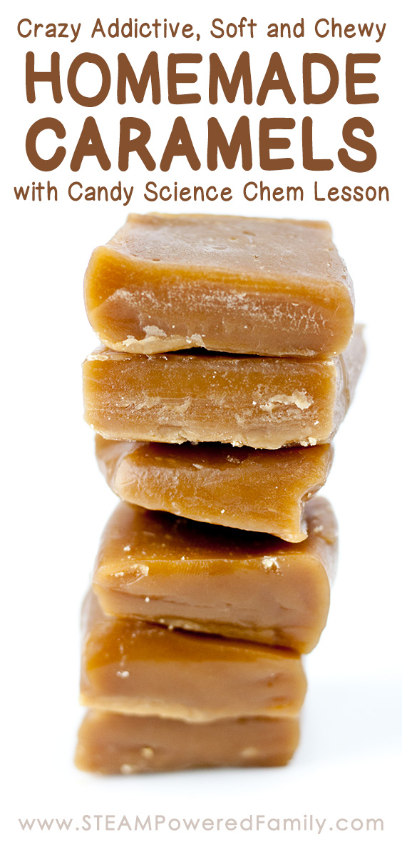 Let's talk caramels now in our candy science learning journey! These sweet treats are chewy, melt-in-your-mouth, and crazy addictive. 