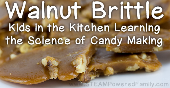 Walnut brittle is the next recipe we tackled in our study of the science behind candy making. Learn science, chemistry, math and more while making candy!