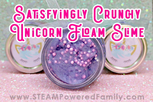 Satisfyingly Crunchy Unicorn Floam Slime Recipe