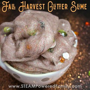 Fall harvest glitter slime smells like a fresh autumn morning
