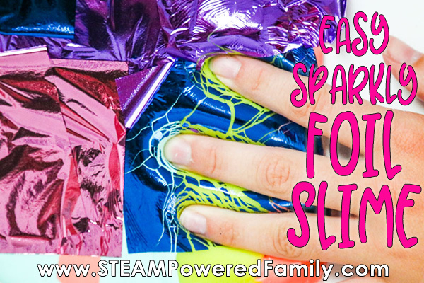 Foil slime is the latest slime obsession for making gorgeous shiny slimes that are so satisfying and easy to make