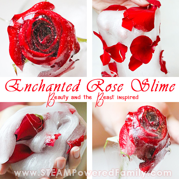 Rose petal slime is the perfect slime for the Beauty and the Beast lover, inspired by the enchanted rose