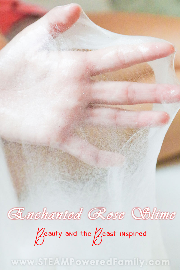 Our slime is sparkly and white made with clear glitter glue