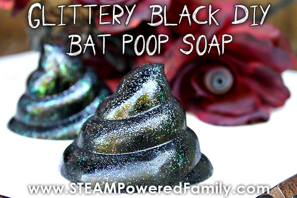How To Make Soap – Holographic Glitter Black Bat Poop Soap