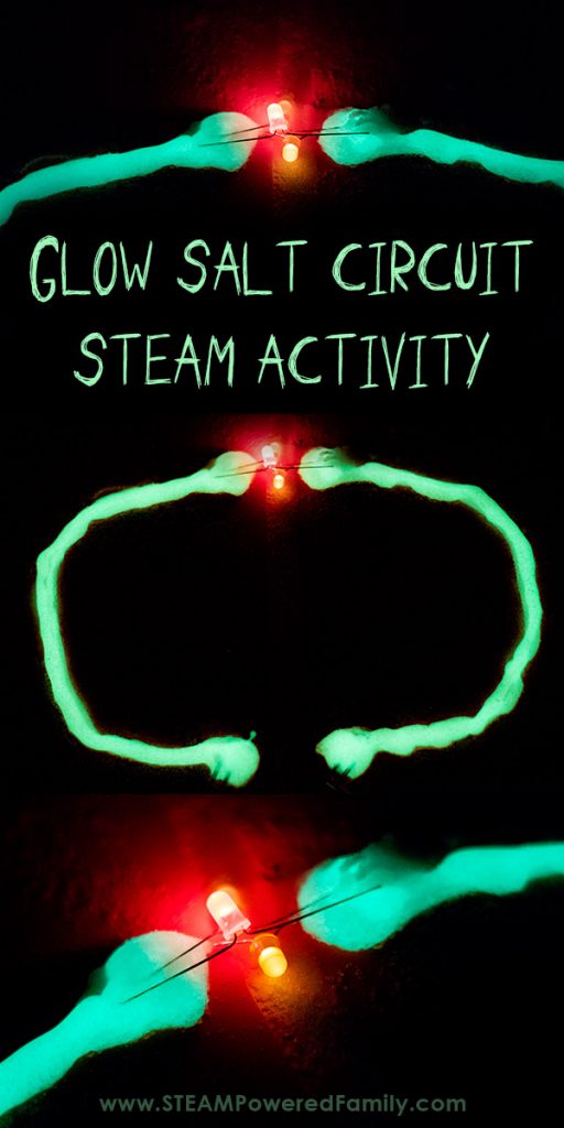 Glow salt circuits STEAM activity