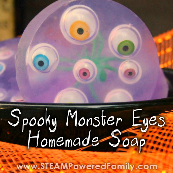 Homemade Monster Eyes Soaps are a great Halloween project
