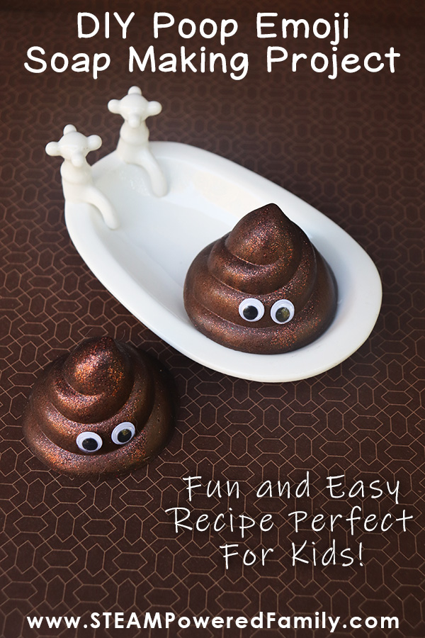 Soap Making Project for Kids Poop Emoji