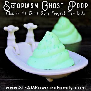 Ectoplasm Ghost Poop –  Glow in the Dark Soap Project For Kids