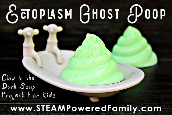 Ectoplasm Ghost Poop –  Glow in the Dark Soap Project For Kids