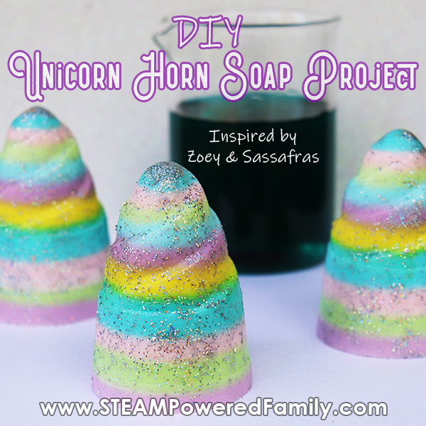 DIY Unicorn Horn Soap  – A Zoey and Sassafras Inspired Activity