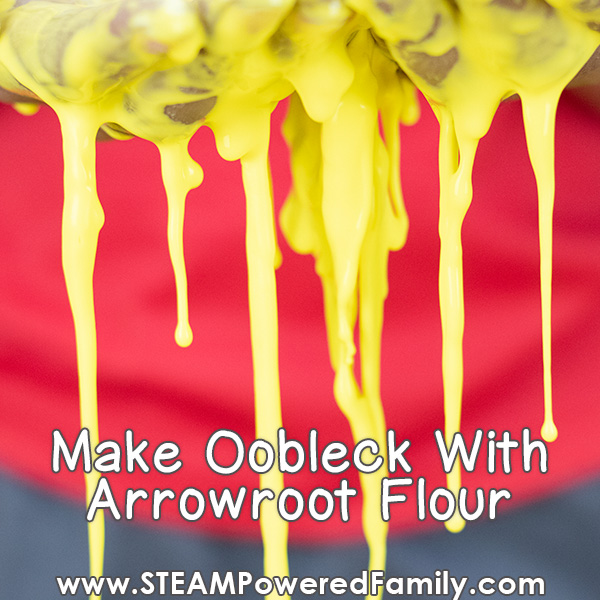 Oobleck recipe with arrowroot flour