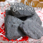 Lump of Coal Bath Bomb Recipe for Christmas