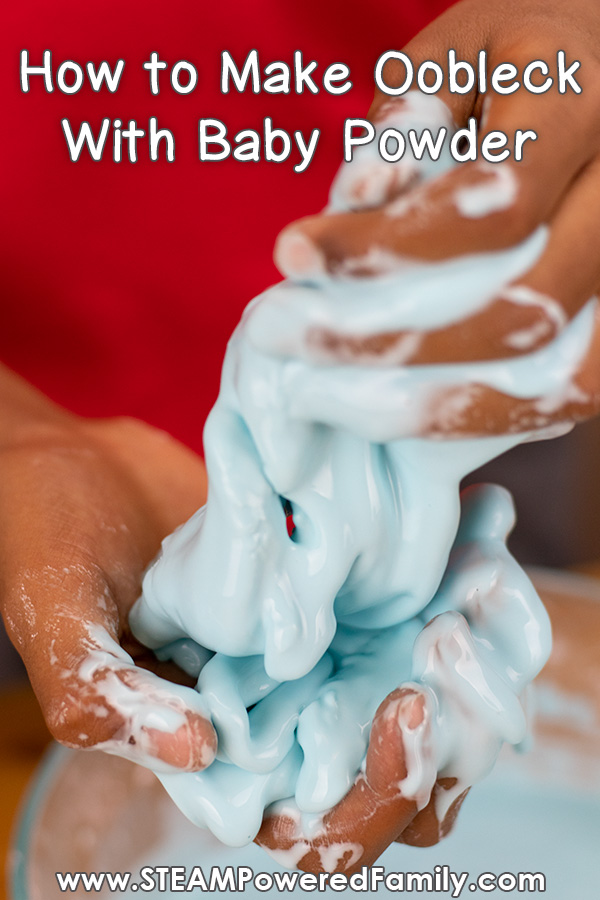 Oobleck recipe with baby powder