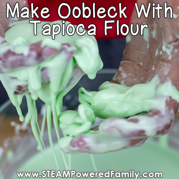 Oobleck slime made with tapioca flour