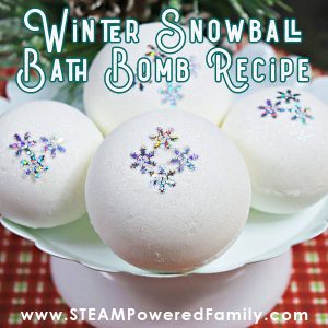 winter science snowball bath bomb recipe