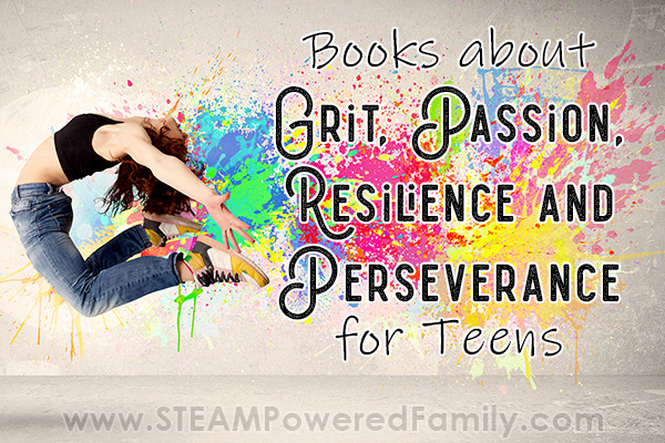 Bookshelf teaching grit, resilience, passion and perseverance