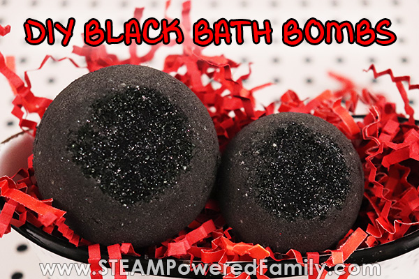 Black Bath Bombs with Charcoal DIY Project