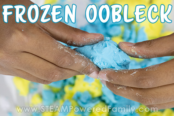 Frozen oobleck science experiment