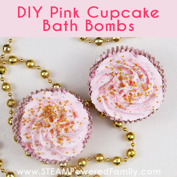 DIY Cupcake bath bombs in pink