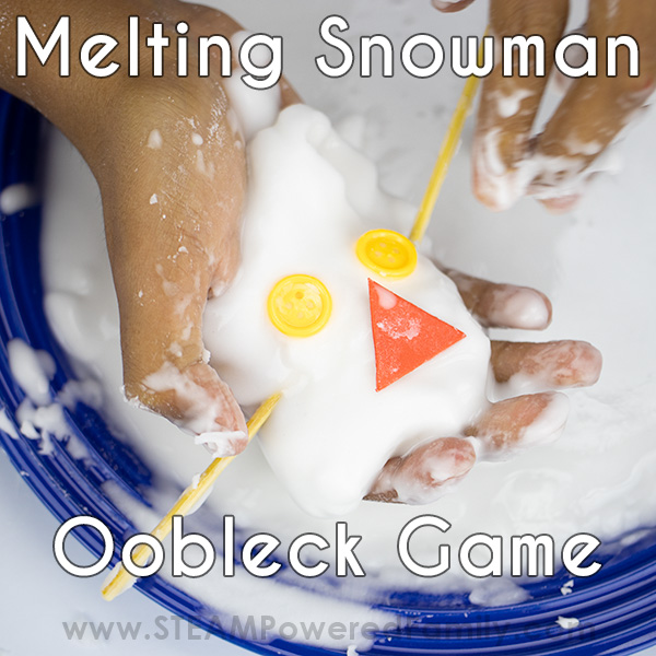 Melting Snowman Oobleck Challenge