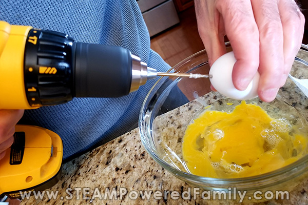 Drilling the egg