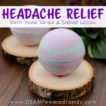 Headache relief bath bombs with real lavender