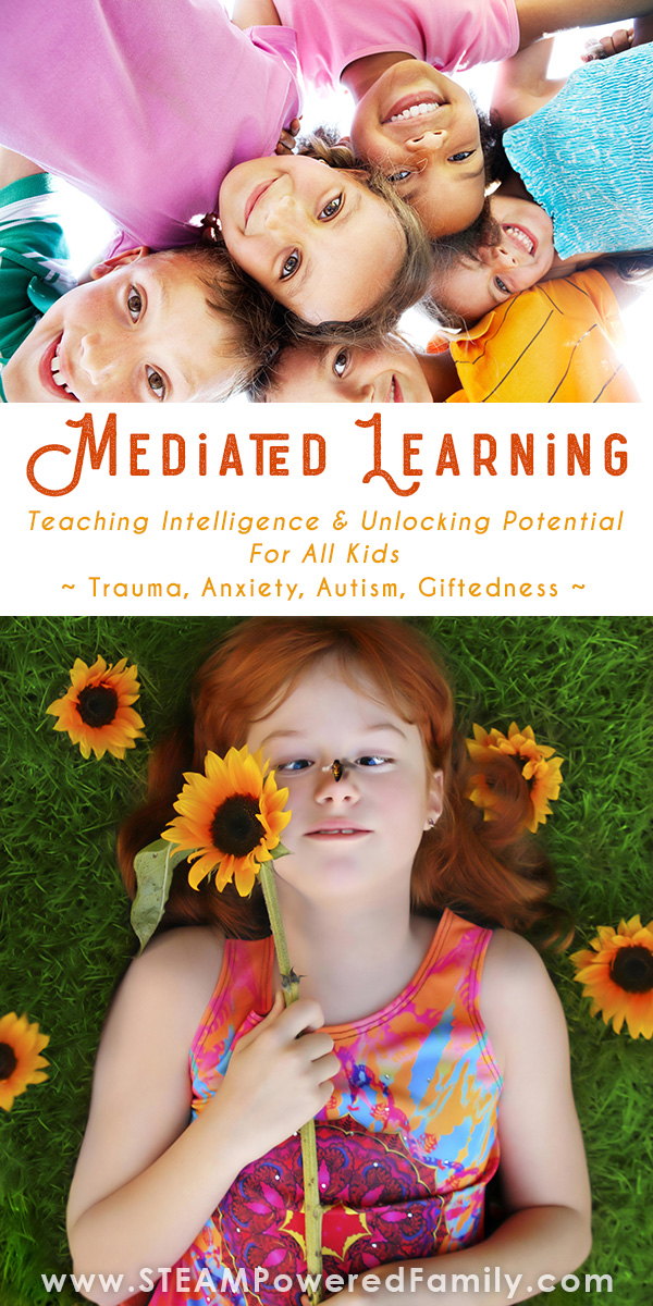 Mediated Learning techiques developed by Dr. Feuerstein are a powerful method of teaching intelligence and unlocking the potential in all students, including those that have been affected by childhood trauma, struggle with anxiety or are gifted. via @steampoweredfam