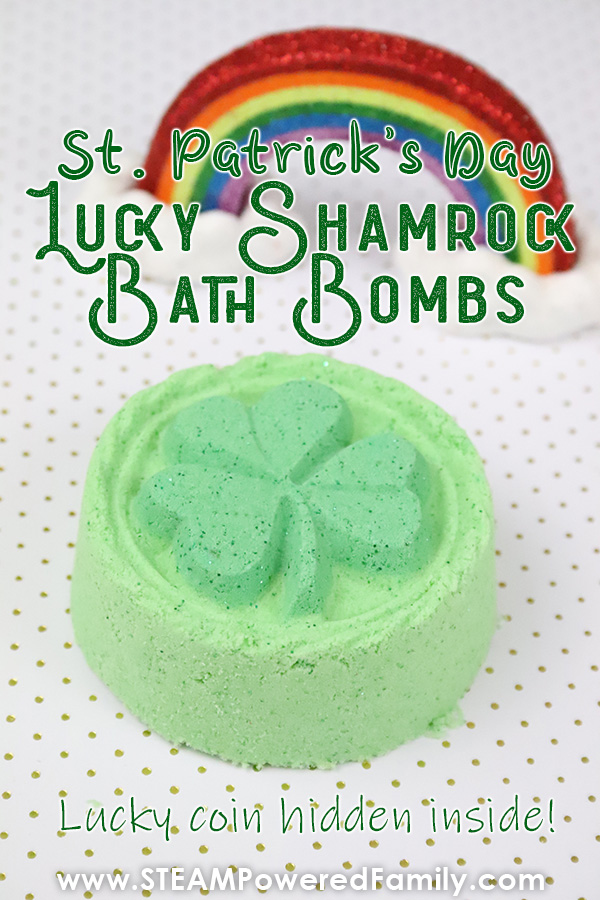 Lucky shamrock bath bombs for St. Patrick's Day